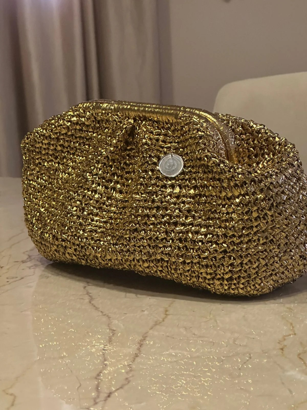 Golden Clutch Bag
