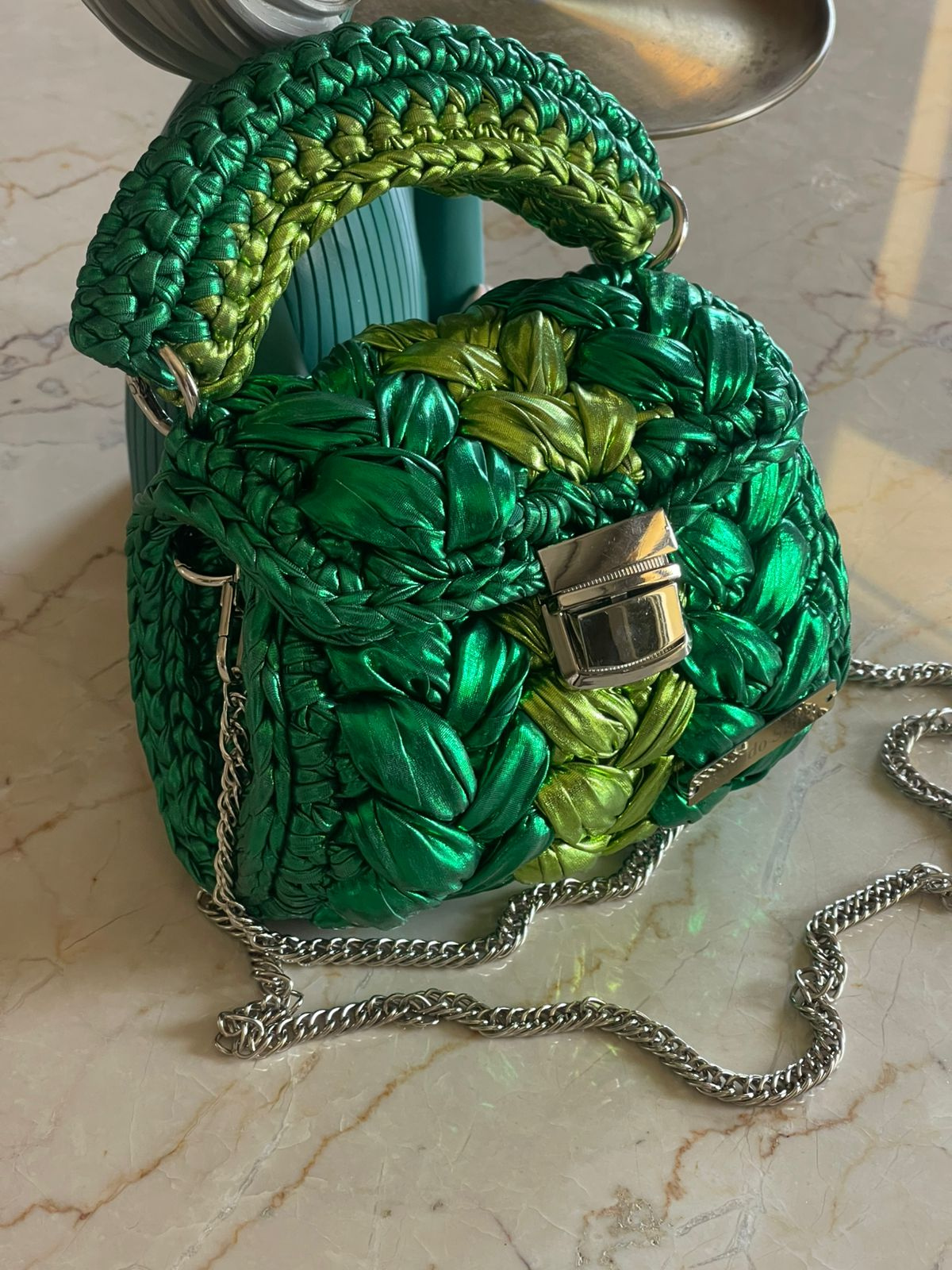 Teal Braid Bag