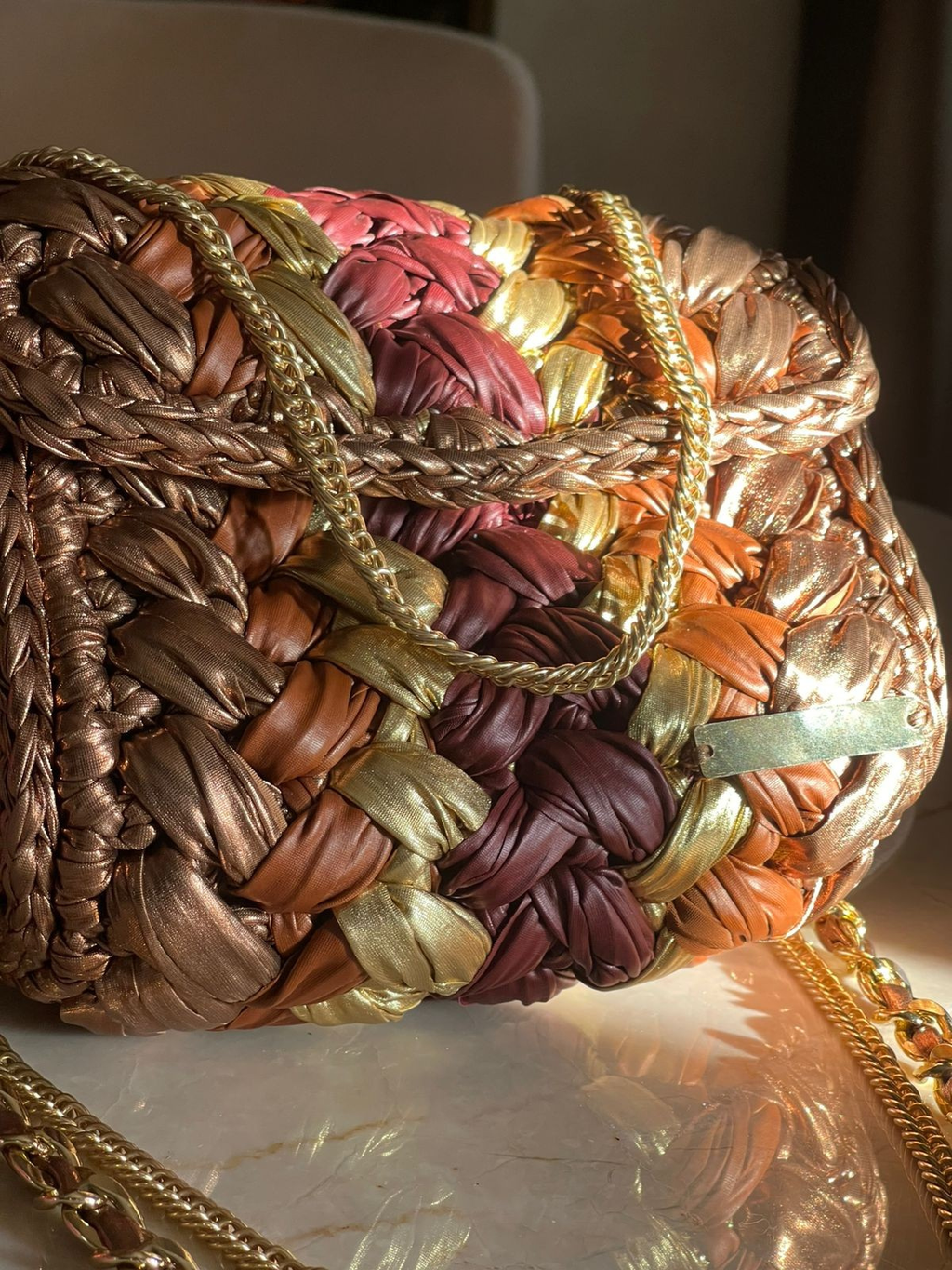 Brown Braid Bag