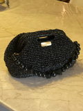 Onyx Raffia Bag