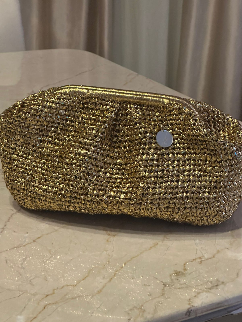Golden Clutch Bag